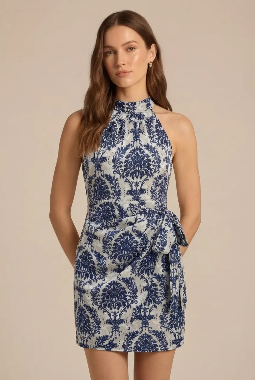 Avoria | Women’s Elegant Halter Neck Mini Dress Wedding Guest