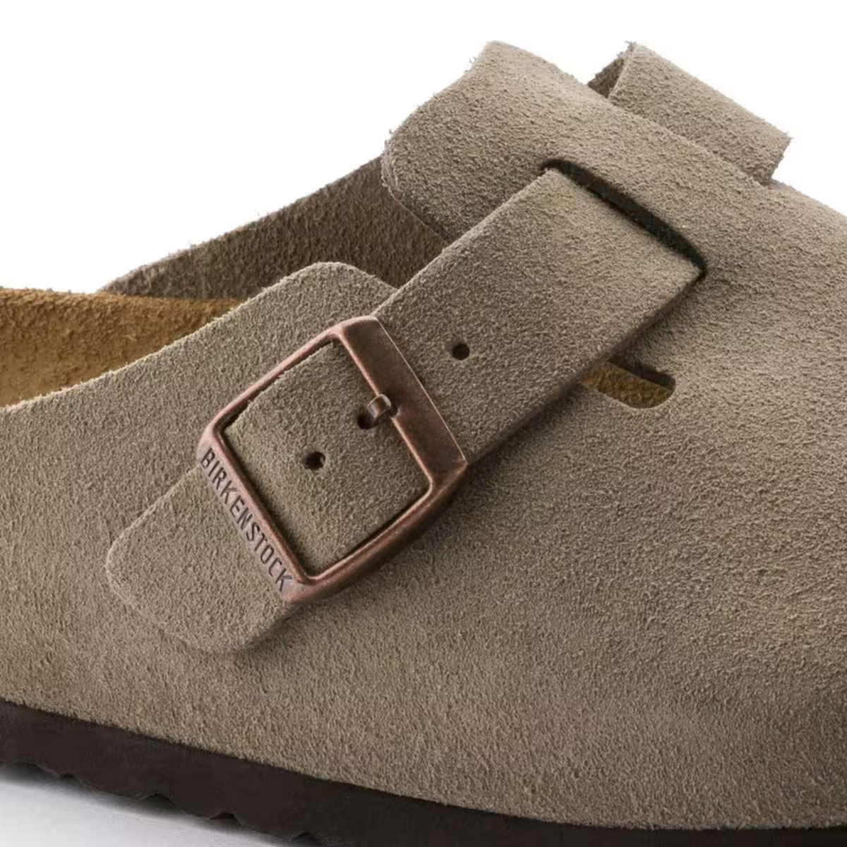 Birkenstock Boston Taupe Suede Unisex Clogs