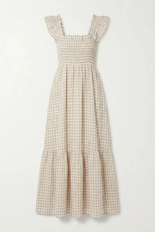 Avoria | Women’s Plaid Summer Maxi Dress Breathable Casual Fit